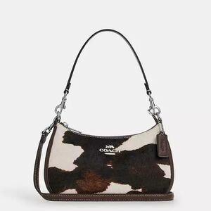 Coach Brown and Cream Shoulder Bag